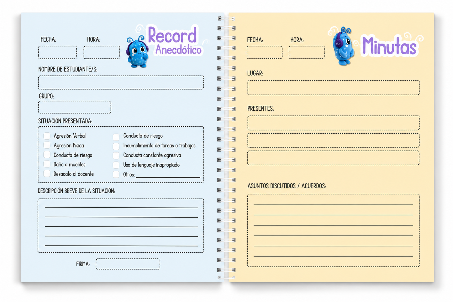 Libreta Profesional (5 clases-5 grupos) Un Mundo, mil formas 26-27
