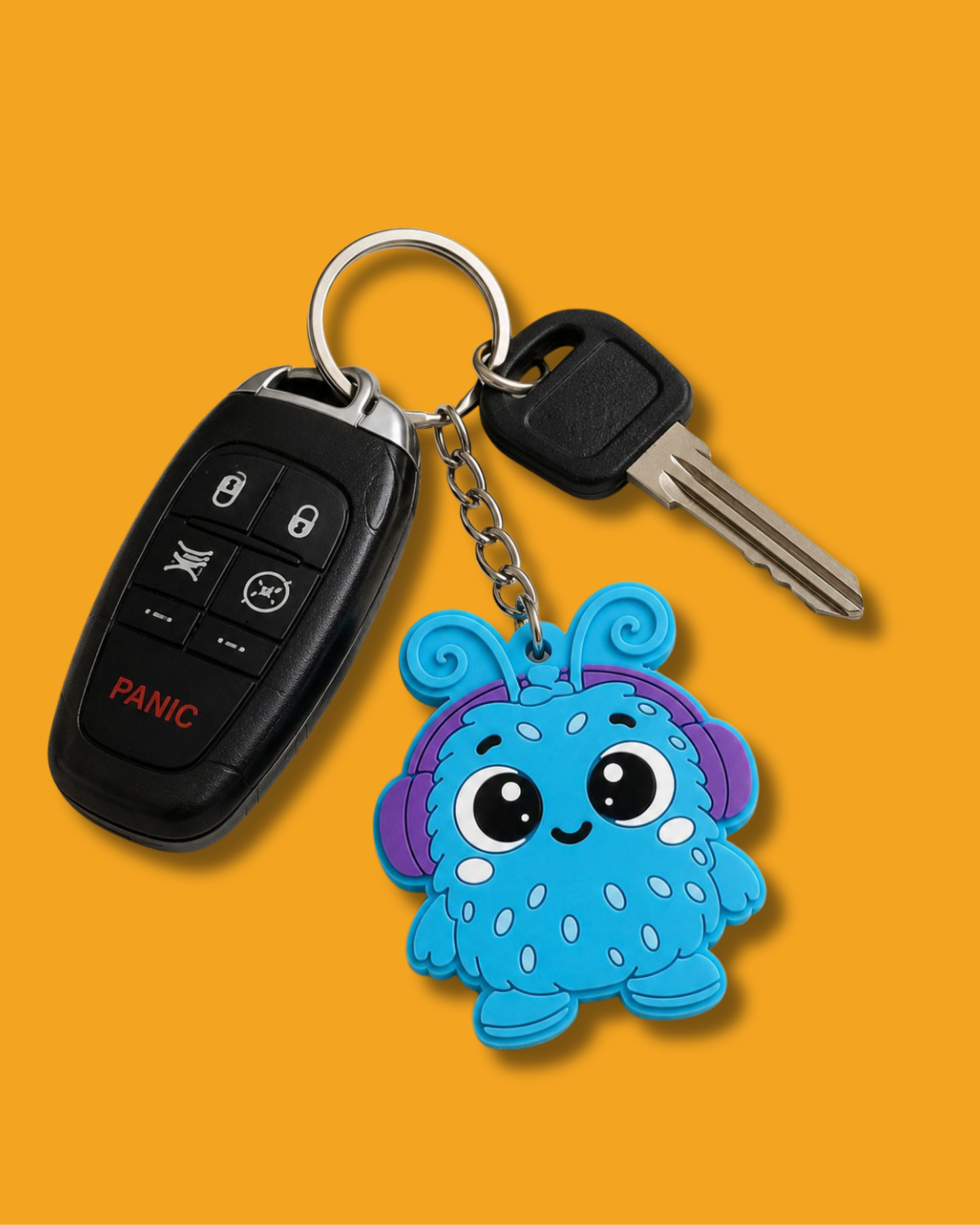 Blu PVC Keychain